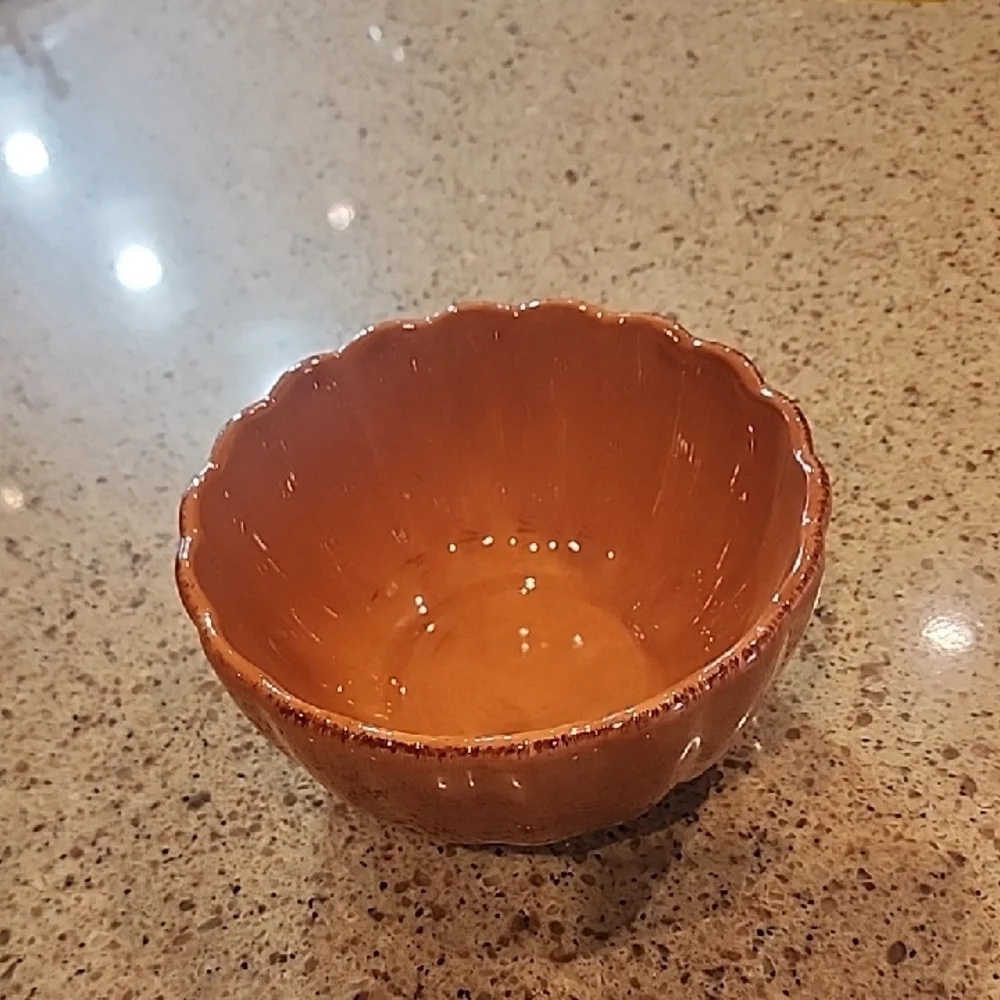 Z Gallerie Lucca Hand-Painted Orange Bowl (Set Of 10)